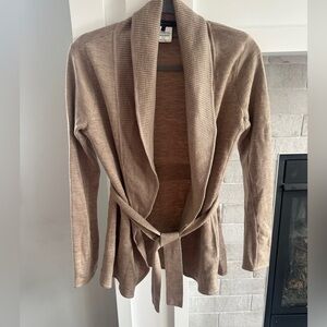 Bcbgmaxazria 100% Merino Wool wrap ‘Heather’ sweater| size small